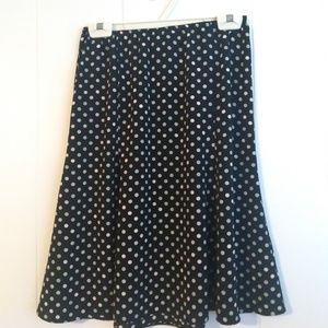 Green and White Polka-Dot Skirt